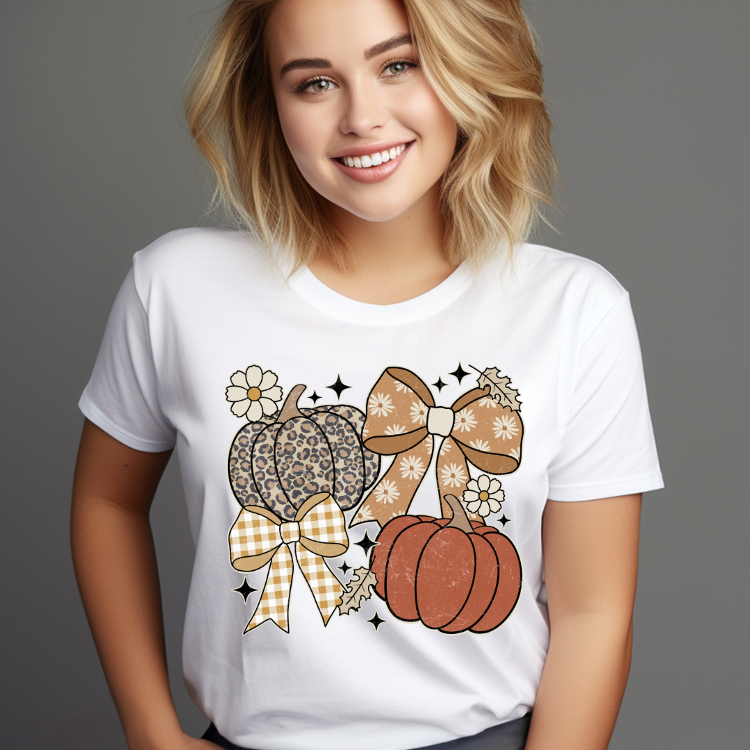 Soft white, aesthetic pumpkin T-shirt